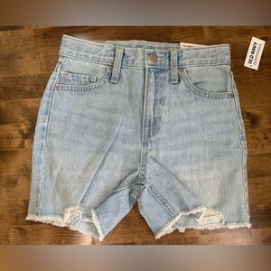High-Rise Slouchy Straight Girls Shorts